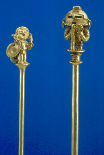 Primi mestoli di calce Calima (oro fuso) da Pre Columbian Pre Columbian